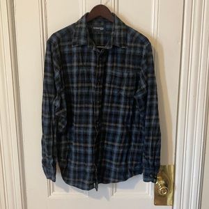 Vintage St John’s Bay Blue Flannel Shirt